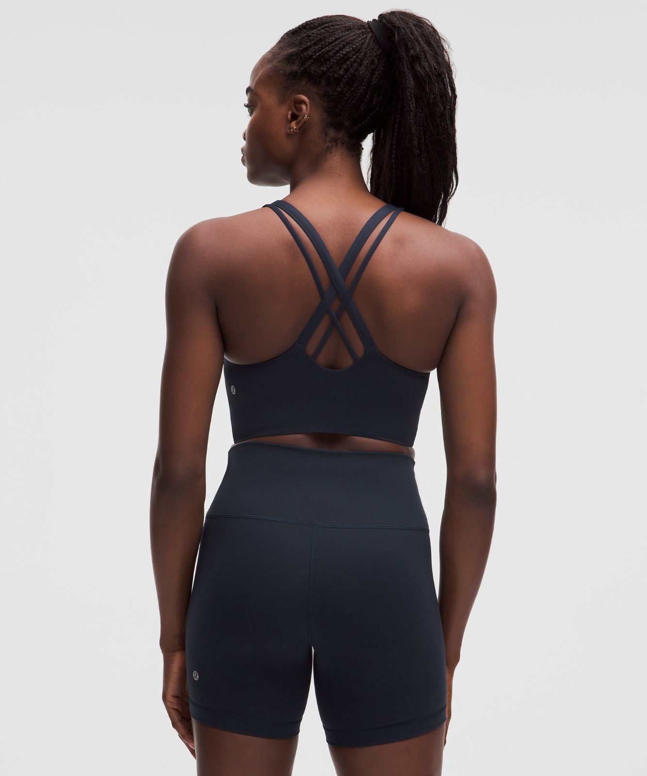 lululemon Energy High-Neck Longline Bra Evolve *Medium Support, B-D Cups True Navy