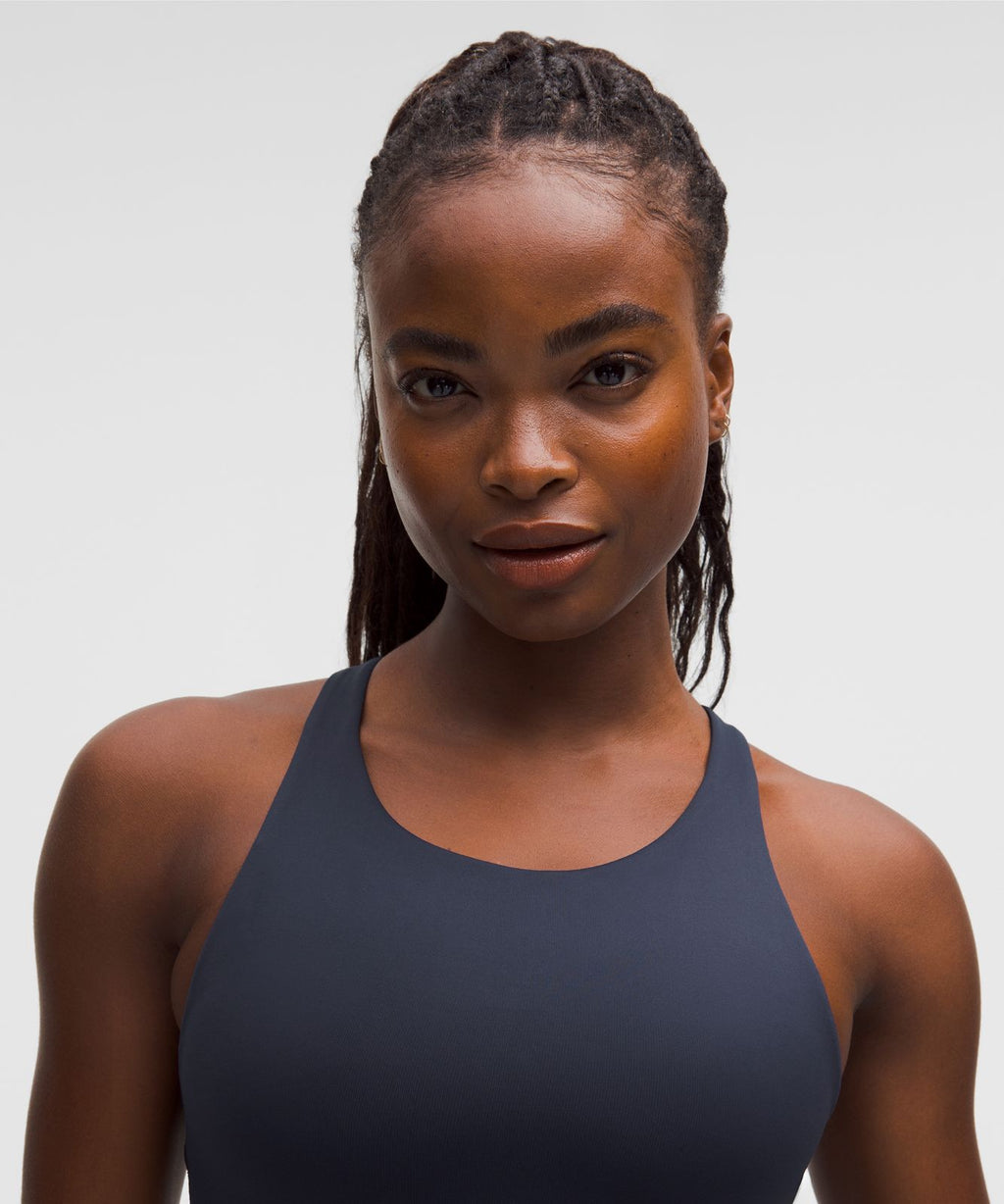 lululemon Energy High-Neck Longline Bra Evolve *Medium Support, B-D Cups True Navy