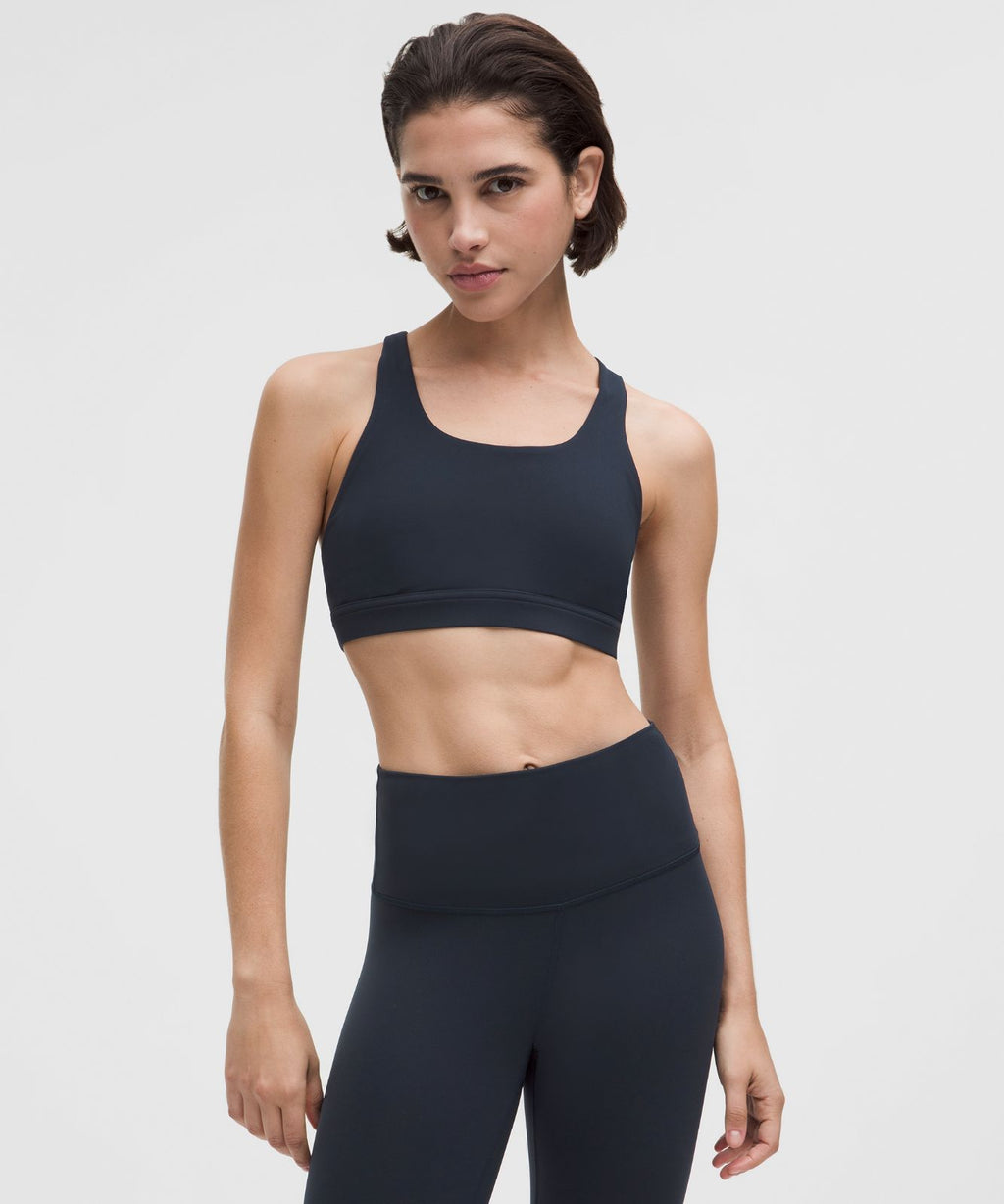 Wunder Train Mesh-Back Bra *Medium Support, B/C Cup True Navy
