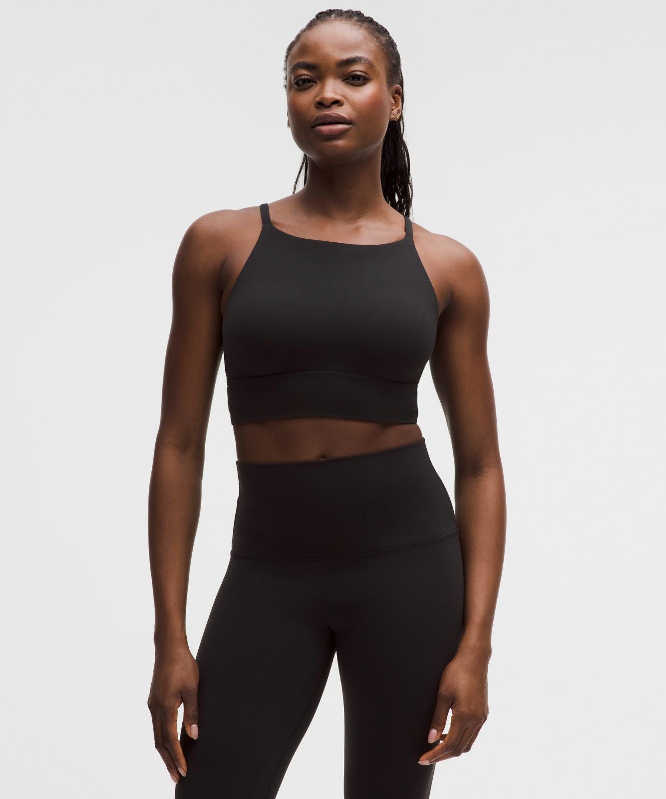 lululemon Focuser High-Neck Bra *Light Support, C/D Cup Black