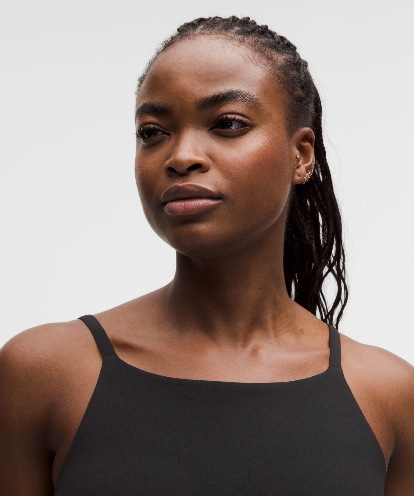 lululemon Focuser High-Neck Bra *Light Support, C/D Cup Black