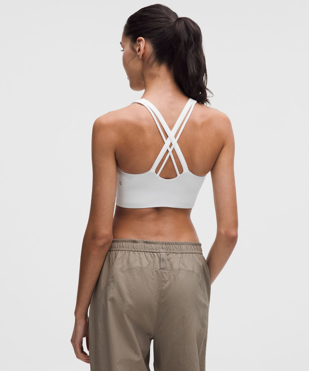 lululemon Energy High-Neck Longline Bra Evolve *Medium Support, B-D Cups White