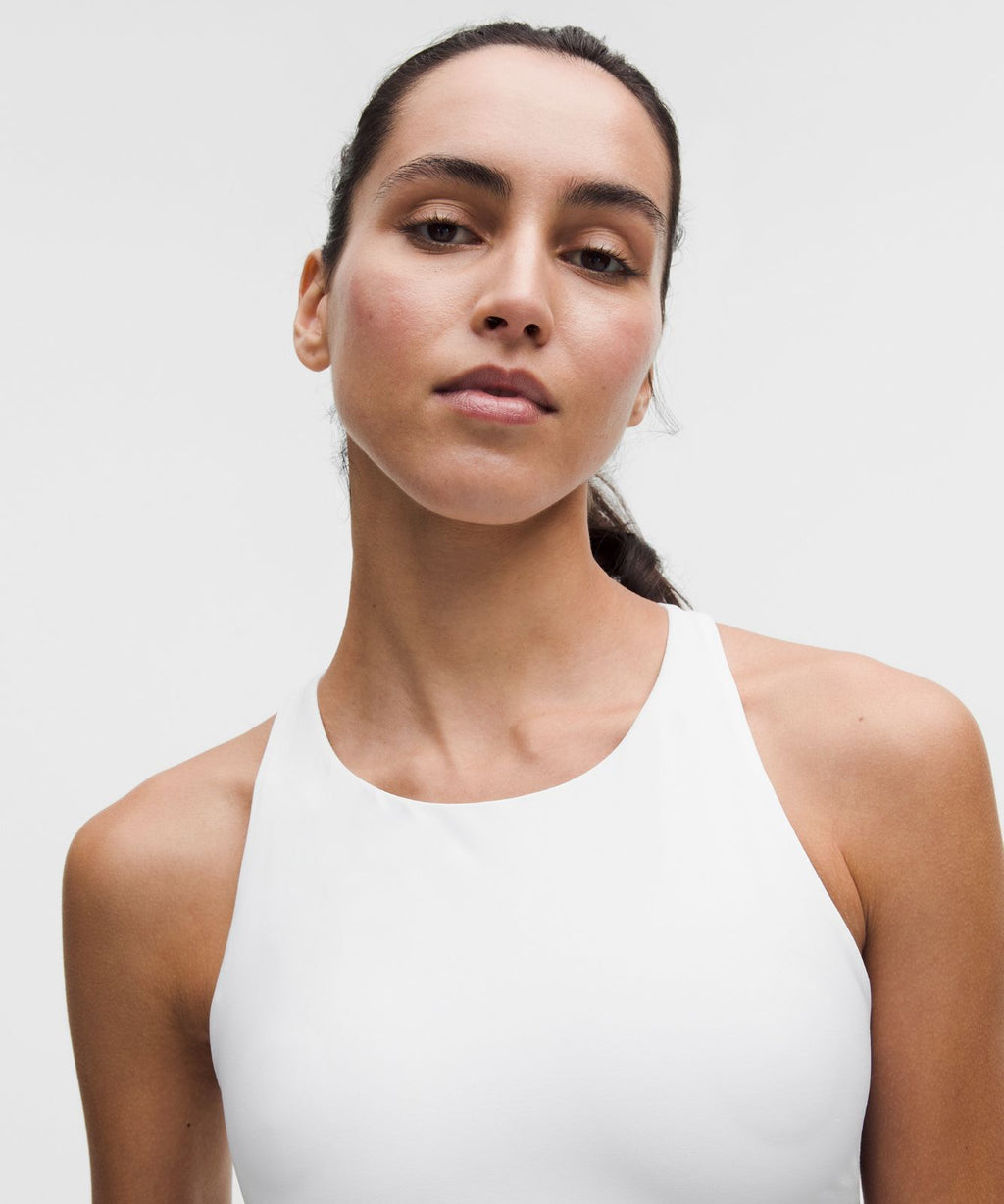 lululemon Energy High-Neck Longline Bra Evolve *Medium Support, B-D Cups White