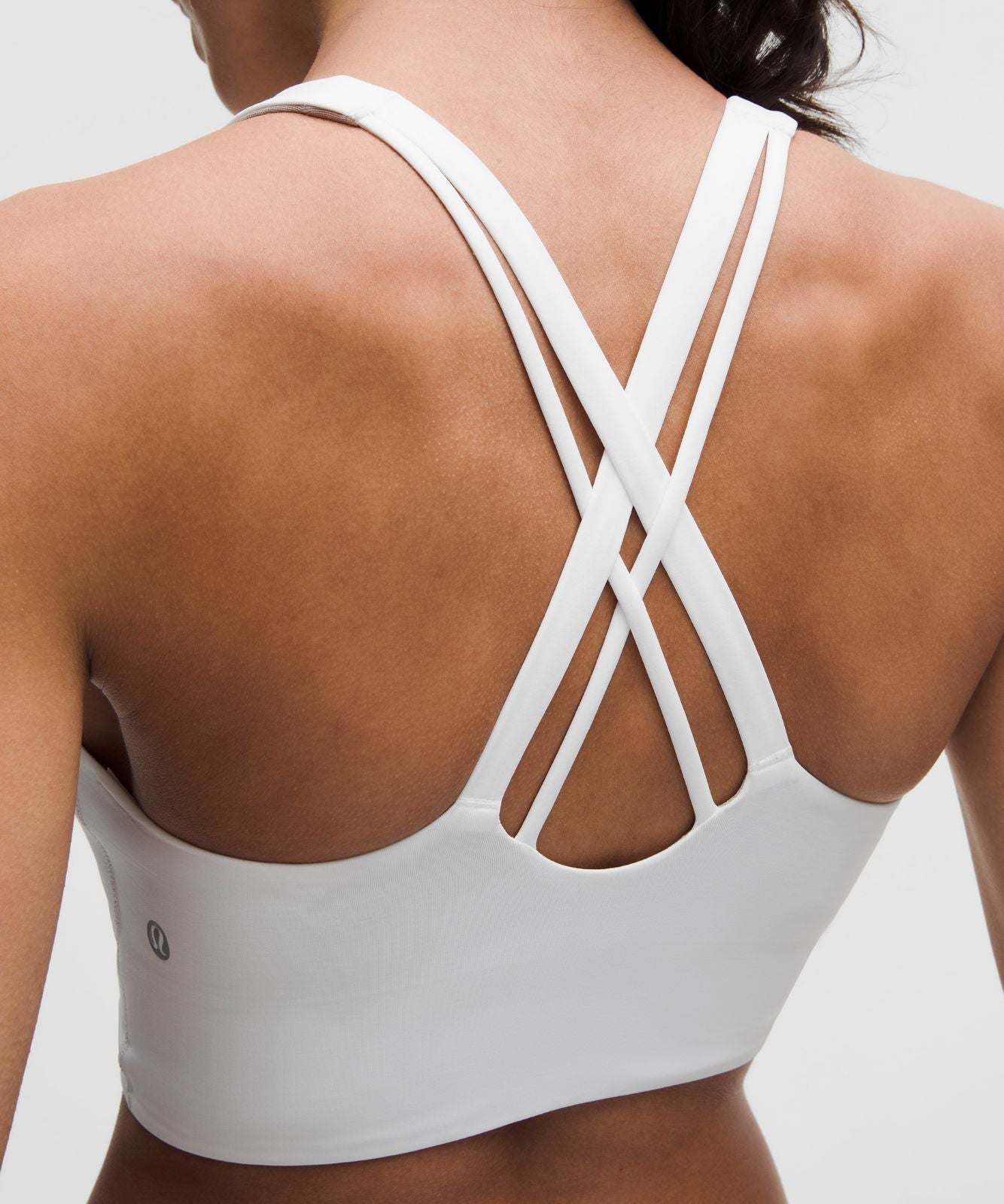 lululemon Energy High-Neck Longline Bra Evolve *Medium Support, B-D Cups White