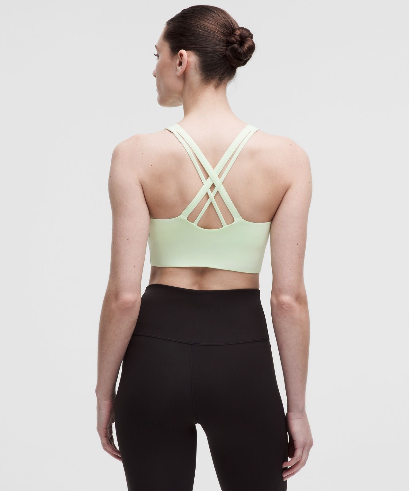 lululemon Energy High-Neck Longline Bra Evolve *Medium Support, B-D Cups Matcha Magic