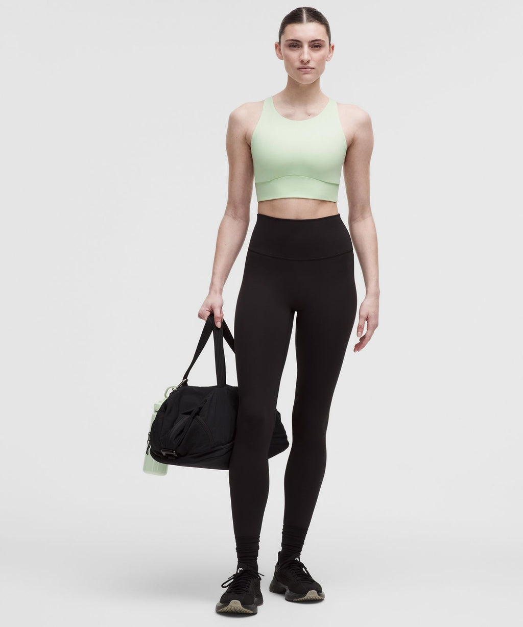 lululemon Energy High-Neck Longline Bra Evolve *Medium Support, B-D Cups Matcha Magic