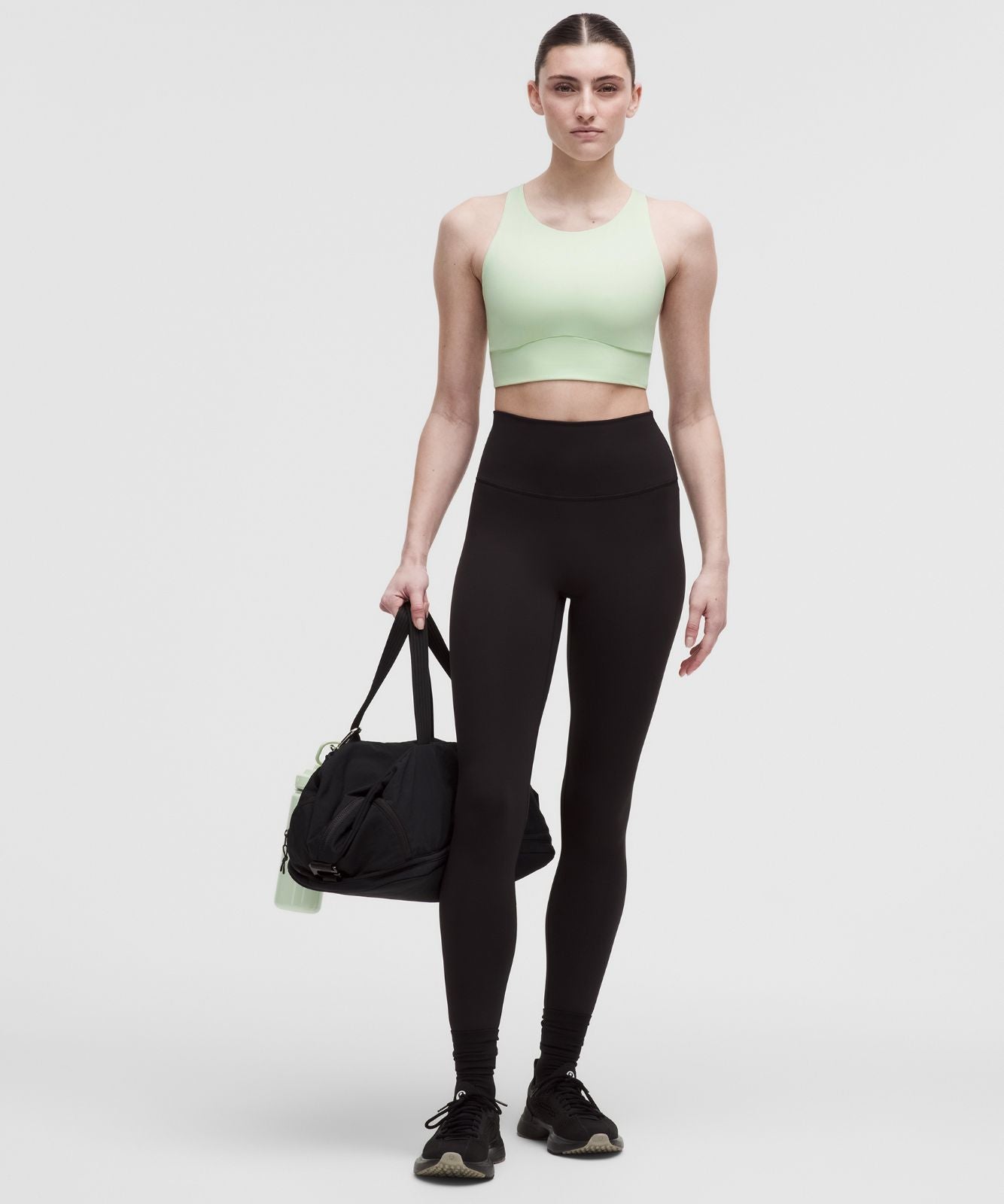 lululemon Energy High-Neck Longline Bra Evolve *Medium Support, B-D Cups Matcha Magic