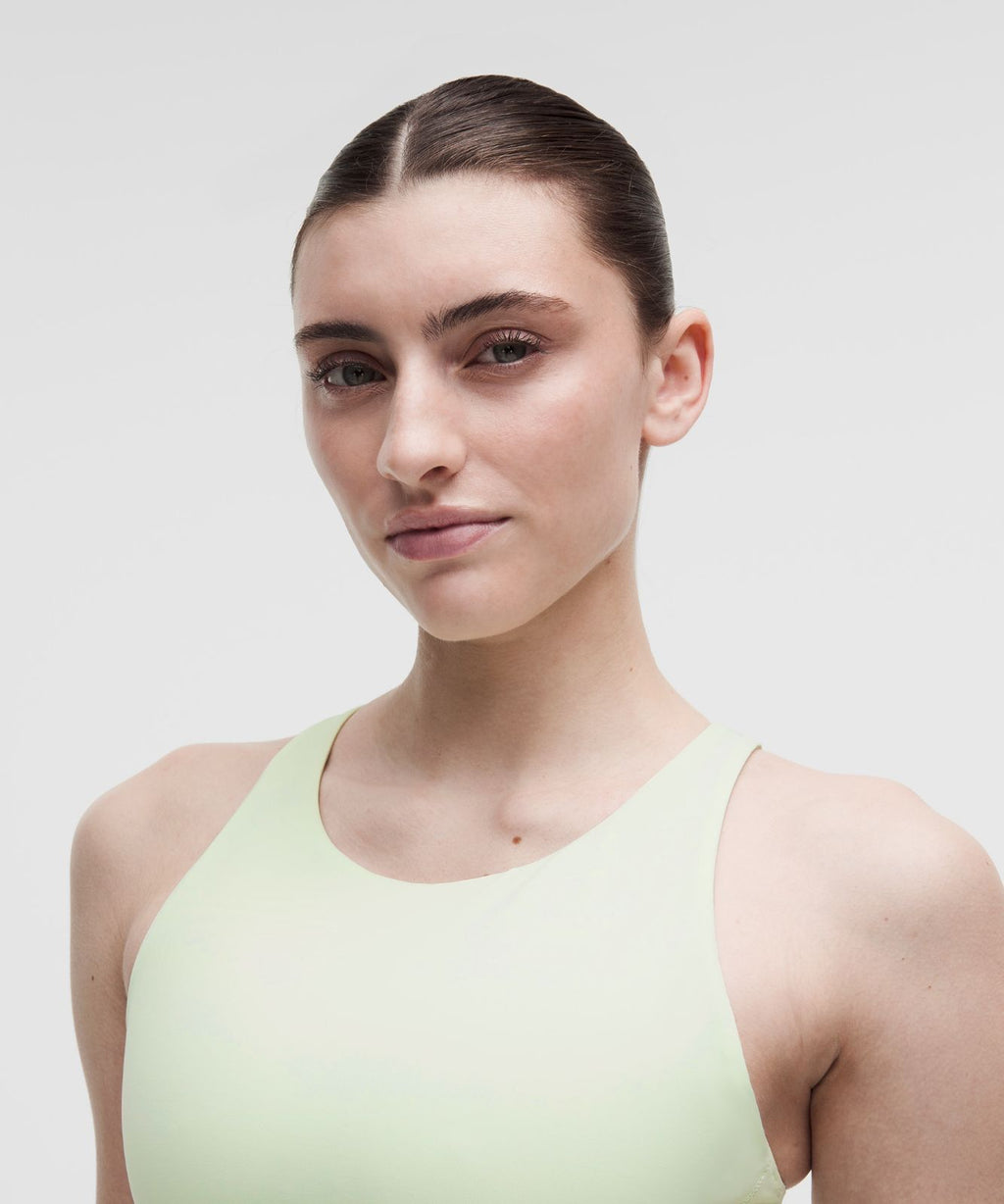 lululemon Energy High-Neck Longline Bra Evolve *Medium Support, B-D Cups Matcha Magic