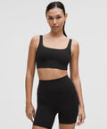 Bend This Scoop and Square Bra *Light Support, A-C Cups Black