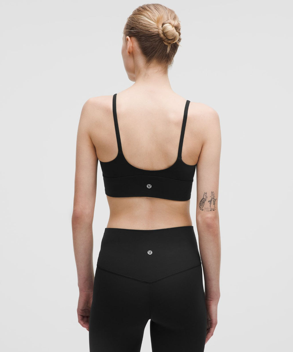lululemon Focuser Scoop-Neck Bra Nulu *Light Support, A/B Cup Black