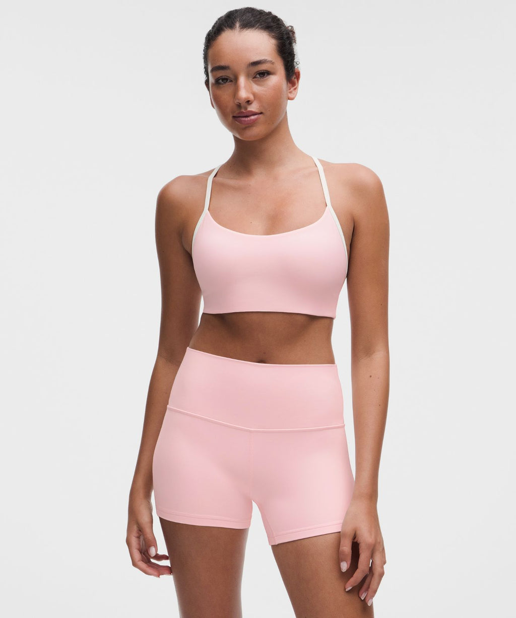 Flow Y Bra Light Support, A/B Cup Evolve *Pop Strap Pink Pearl/Light Ivory