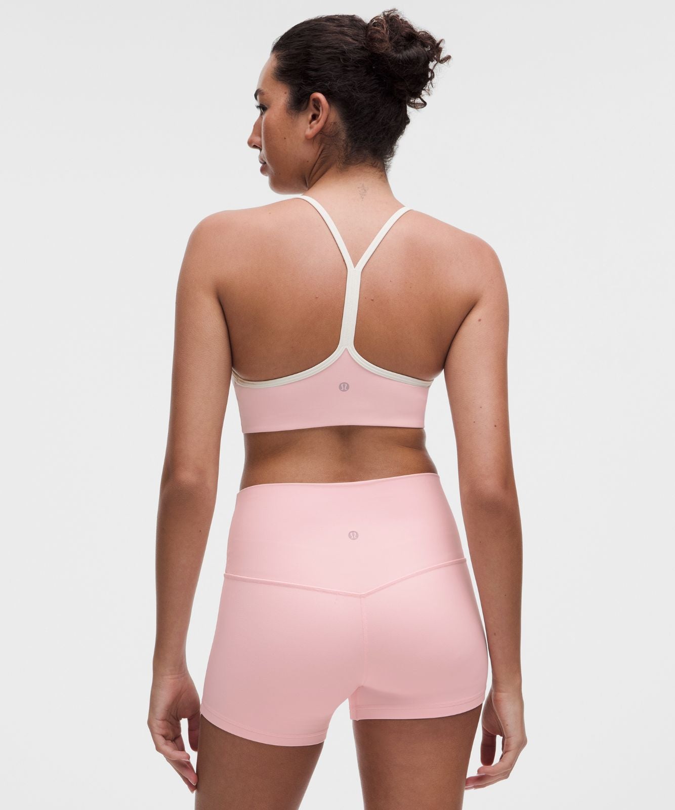 Flow Y Bra Light Support, A/B Cup Evolve *Pop Strap Pink Pearl/Light Ivory