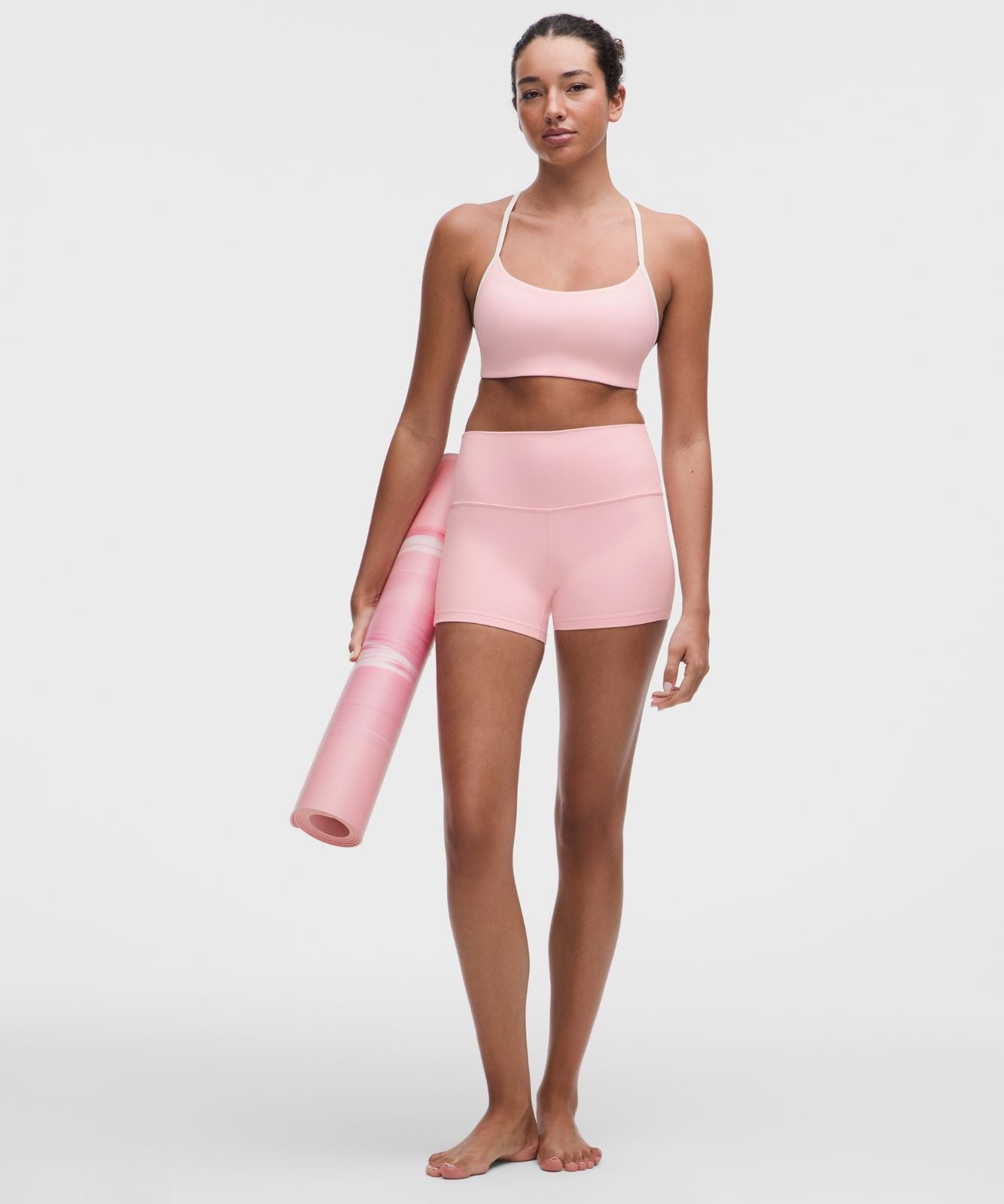 Flow Y Bra Light Support, A/B Cup Evolve *Pop Strap Pink Pearl/Light Ivory