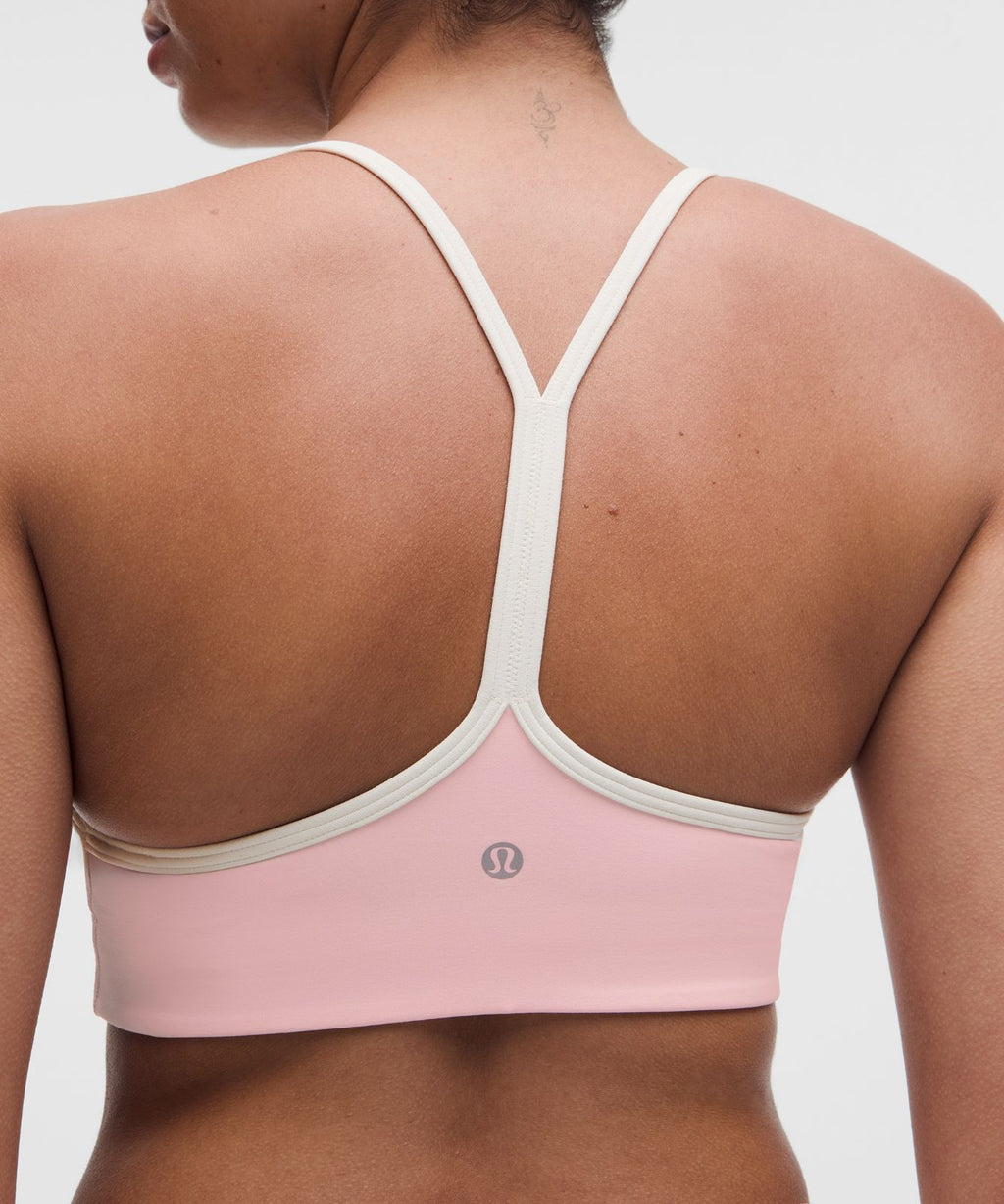 Flow Y Bra Light Support, A/B Cup Evolve *Pop Strap Pink Pearl/Light Ivory