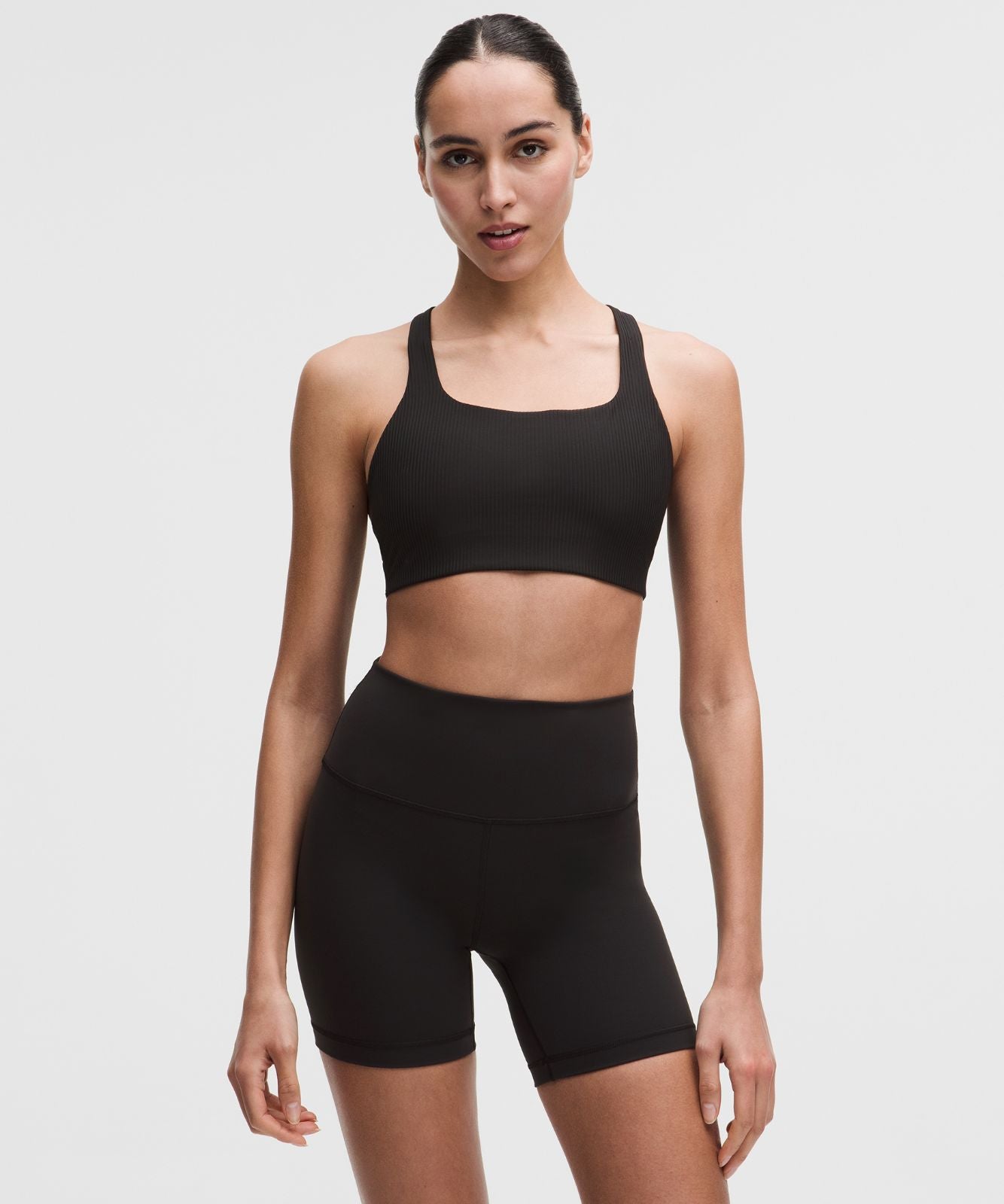All-Time Hero Ribbed Sports Bra *Medium Support, B/C Cup Black