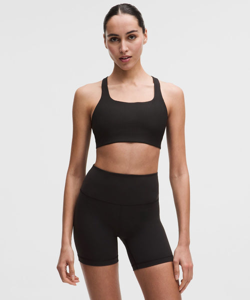 All-Time Hero Ribbed Sports Bra *Medium Support, B/C Cup Black