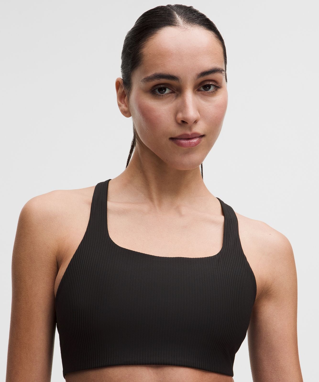 All-Time Hero Ribbed Sports Bra *Medium Support, B/C Cup Black