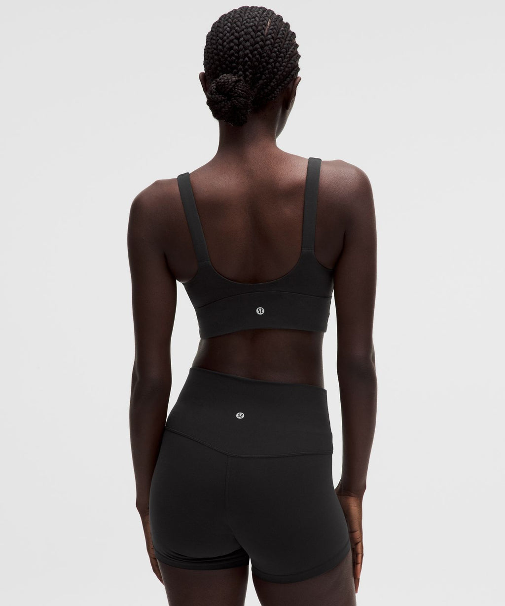 lululemon Focuser V-Neck Bra *Light Support, A/B Cup Black