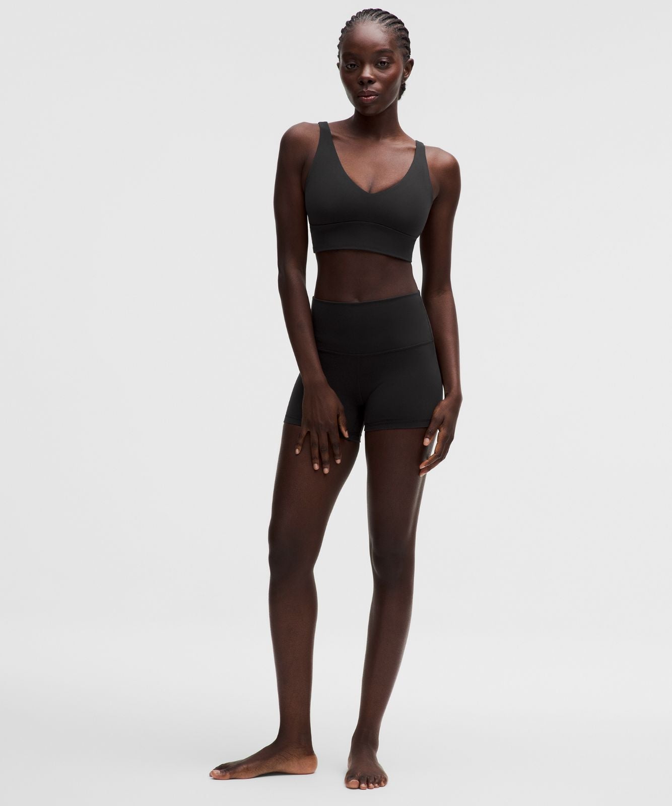 lululemon Focuser V-Neck Bra *Light Support, A/B Cup Black