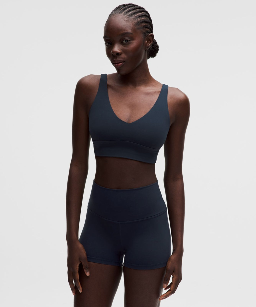 lululemon Focuser V-Neck Bra *Light Support, A/B Cup True Navy