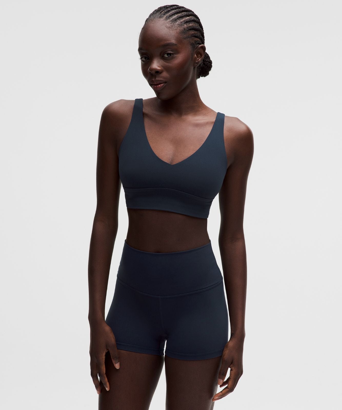 lululemon Focuser V-Neck Bra *Light Support, A/B Cup True Navy