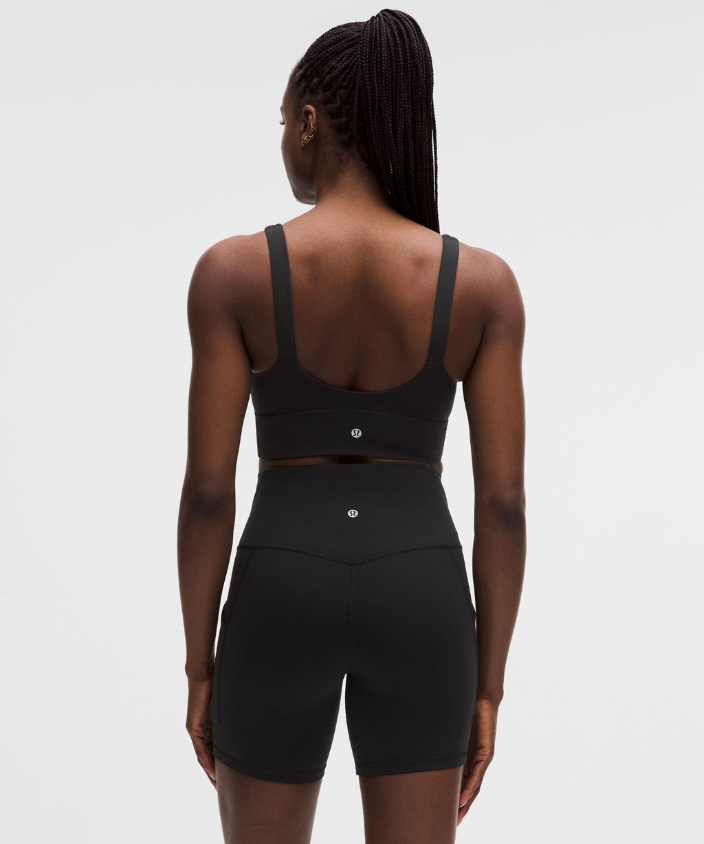 lululemon Focuser V-Neck Bra *Light Support, C/D Cup Black