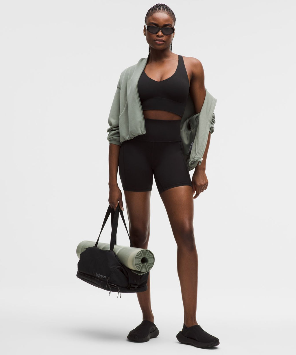lululemon Focuser V-Neck Bra *Light Support, C/D Cup Black