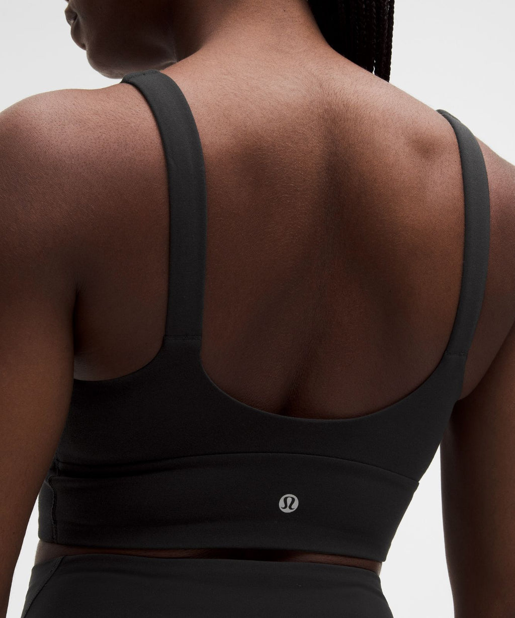 lululemon Focuser V-Neck Bra *Light Support, C/D Cup Black