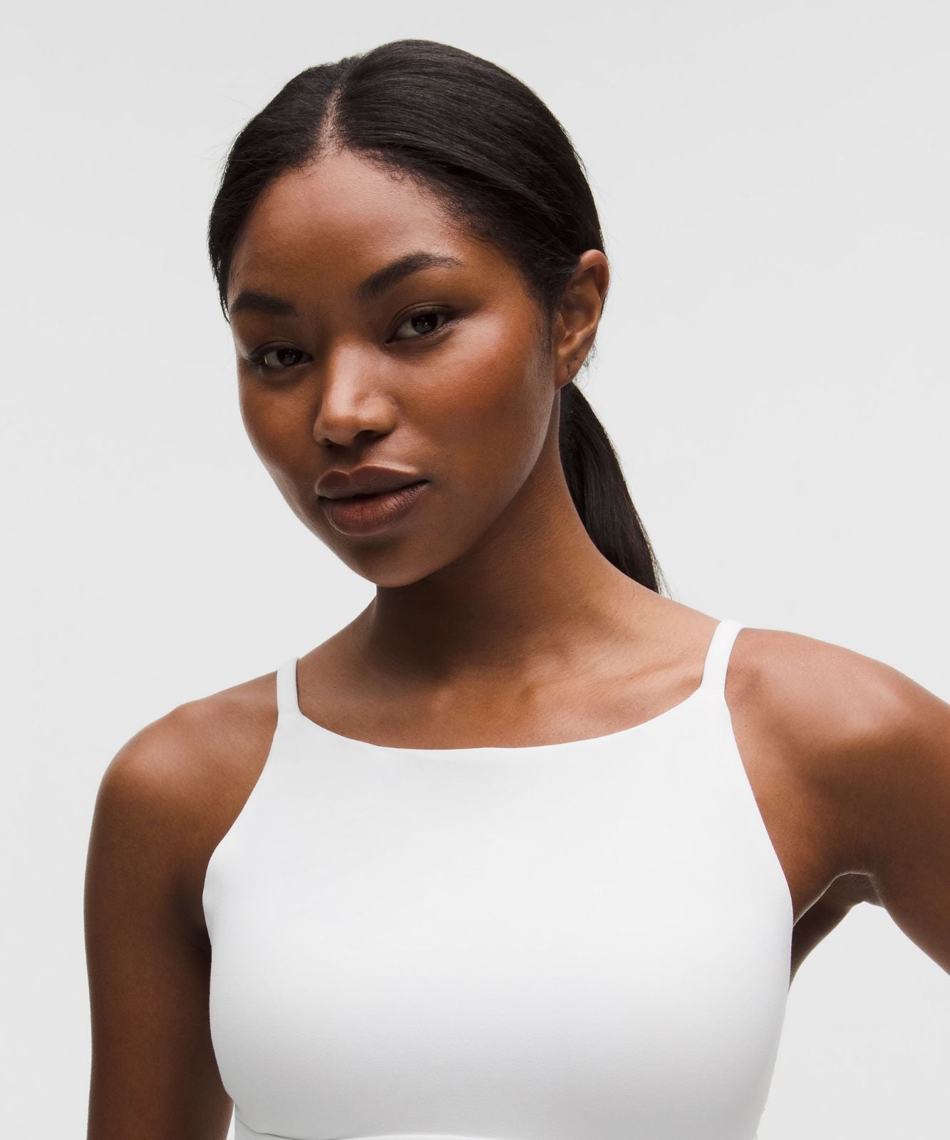 lululemon Focuser High-Neck Bra *Light Support, A/B Cup White