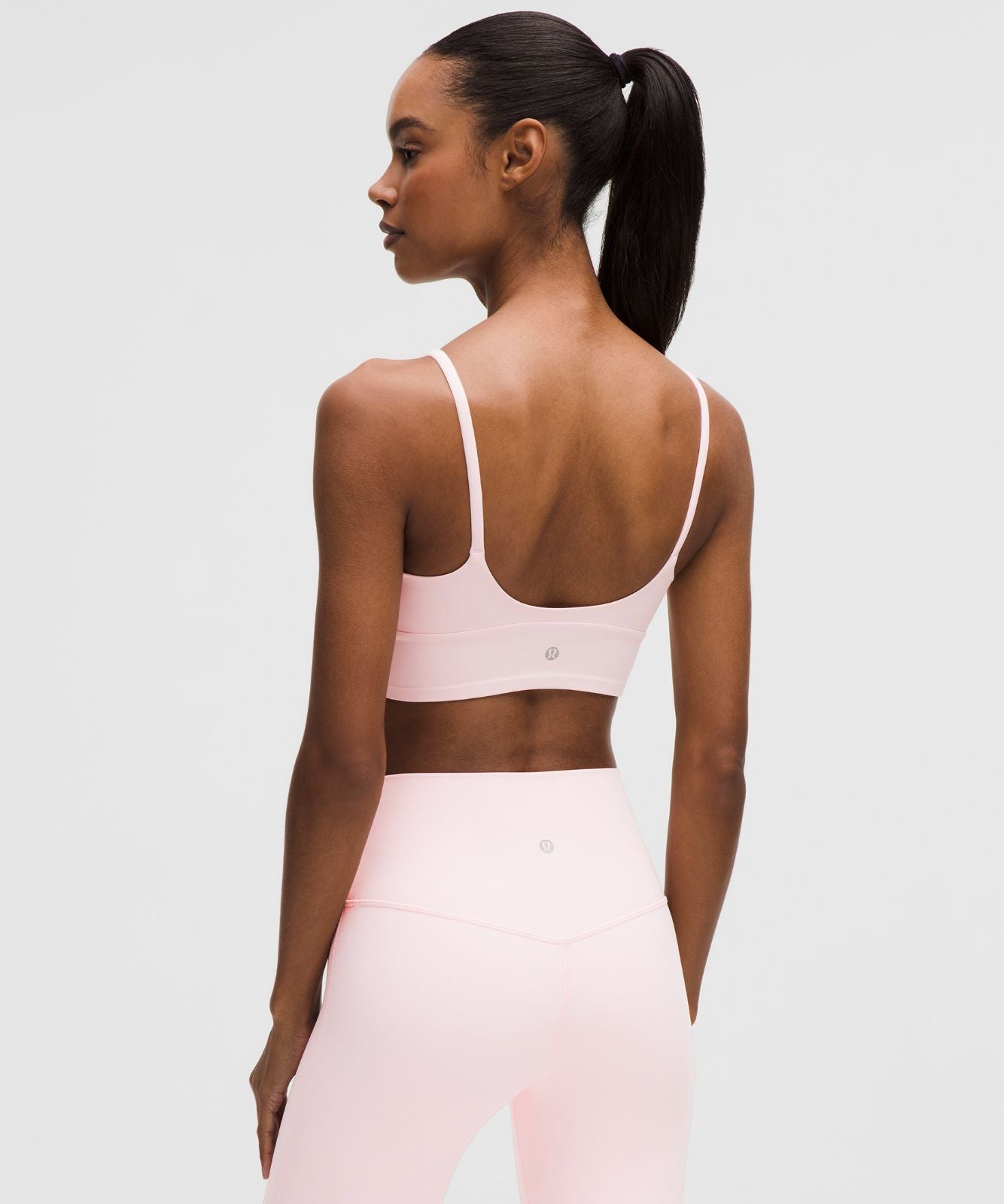 lululemon Focuser High-Neck Bra *Light Support, A/B Cup Pink Pearl