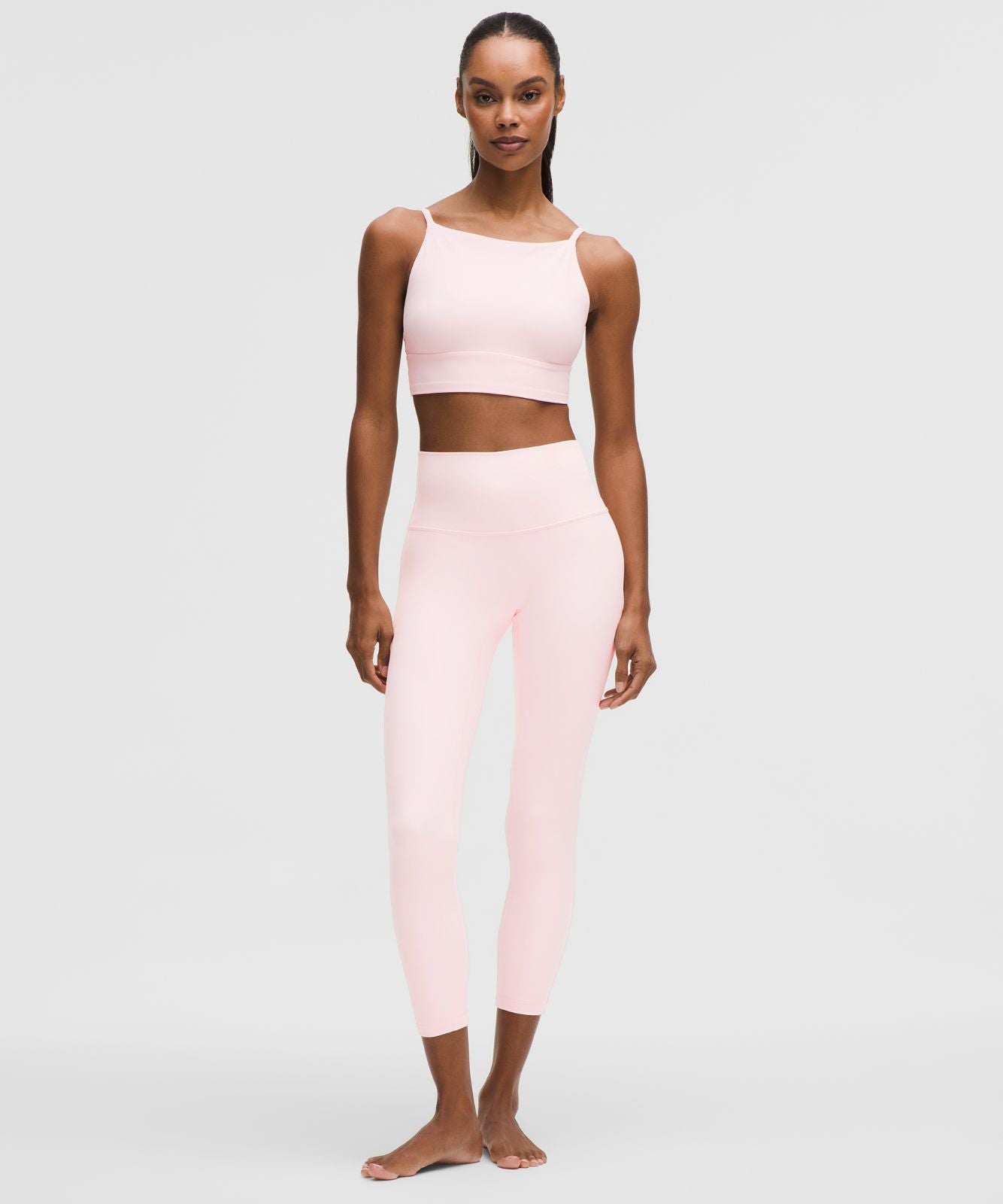 lululemon Focuser High-Neck Bra *Light Support, A/B Cup Pink Pearl