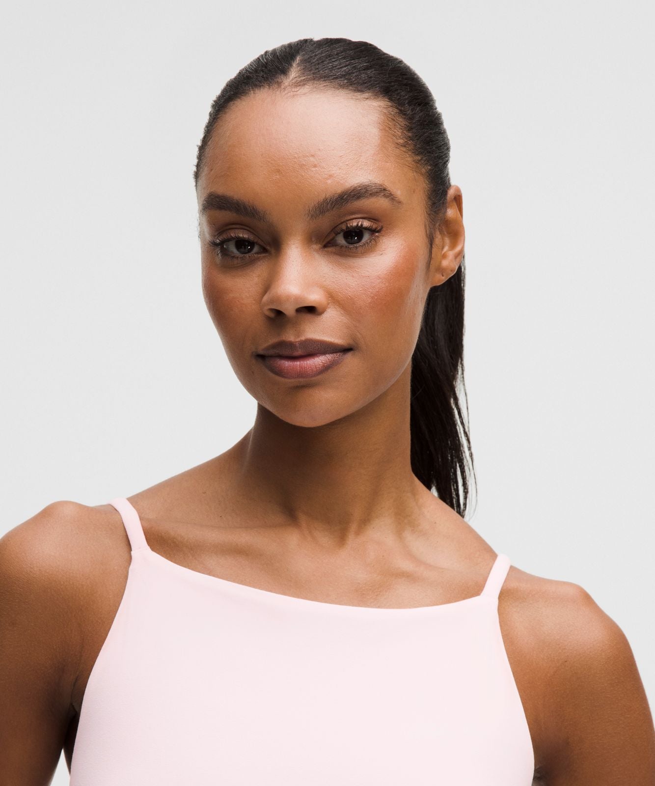 lululemon Focuser High-Neck Bra *Light Support, A/B Cup Pink Pearl
