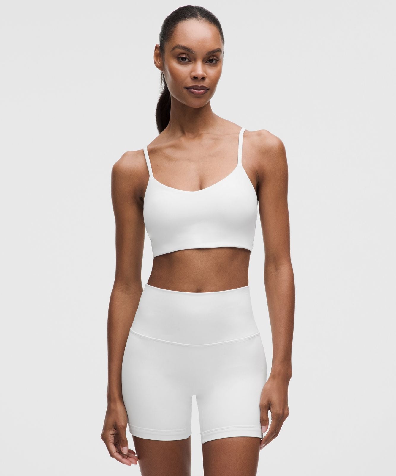 Bend This Cami Spaghetti-Strap Bra *Light Support, A–C Cups White