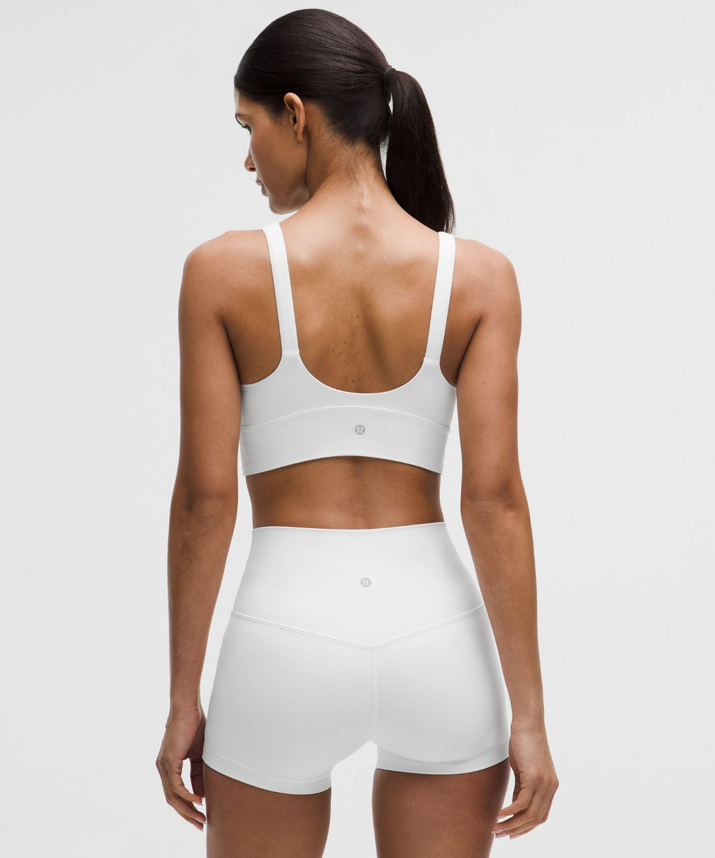 lululemon Focuser V-Neck Bra *Light Support, A/B Cup White