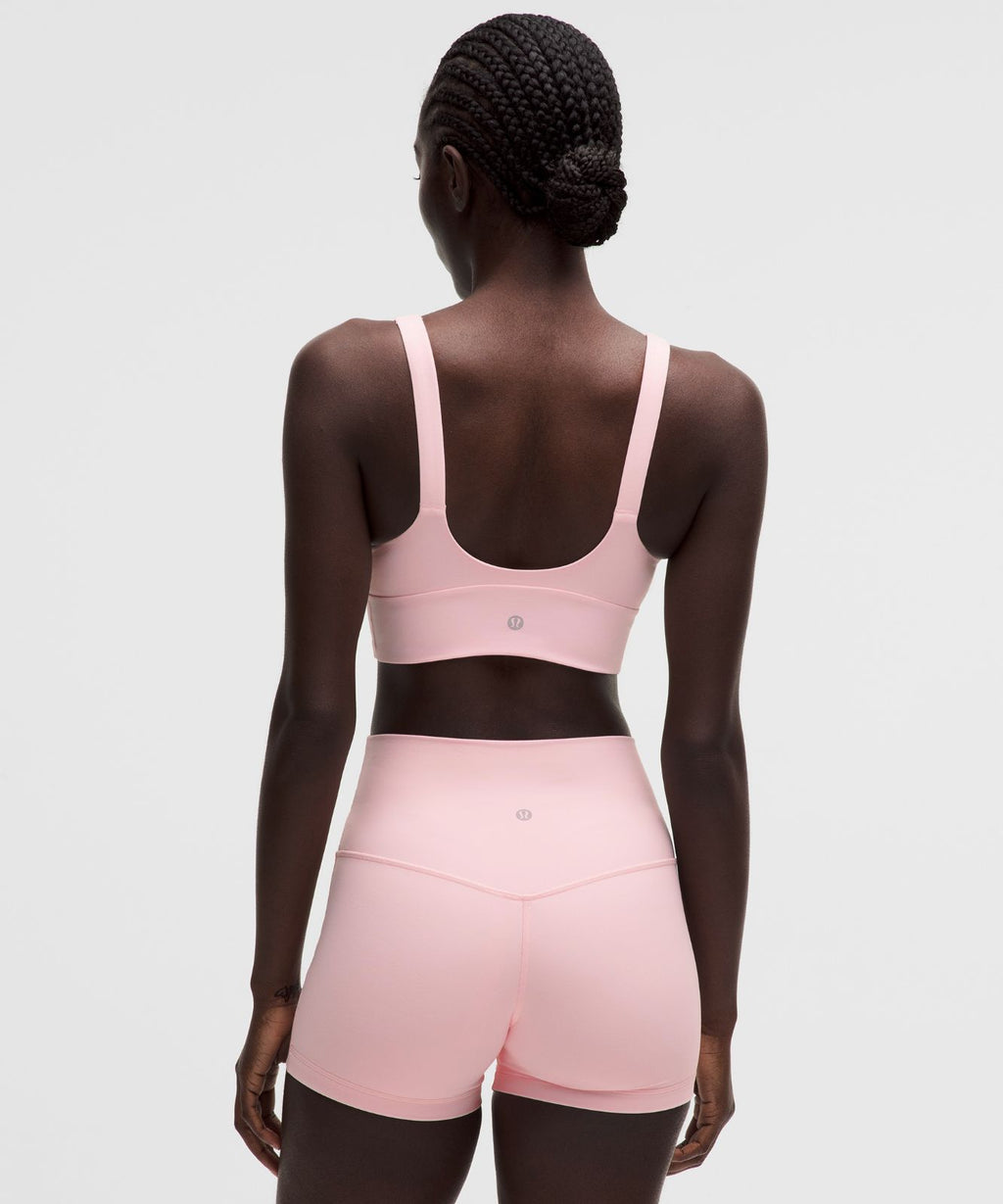 lululemon Focuser V-Neck Bra *Light Support, A/B Cup Pink Pearl