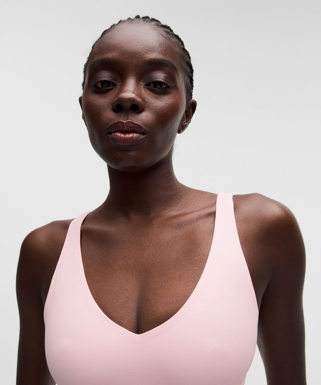 lululemon Focuser V-Neck Bra *Light Support, A/B Cup Pink Pearl
