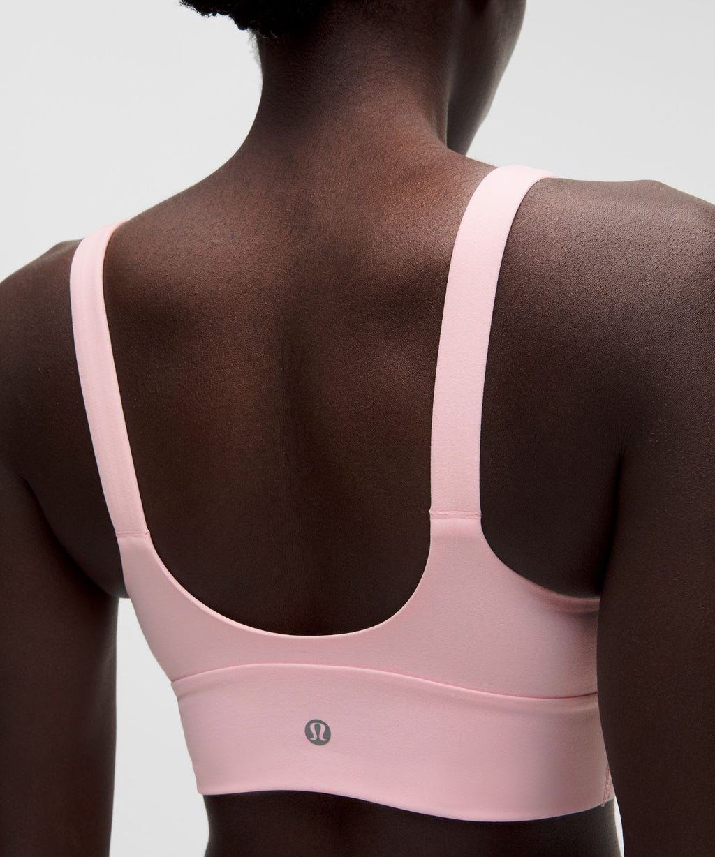 lululemon Focuser V-Neck Bra *Light Support, A/B Cup Pink Pearl