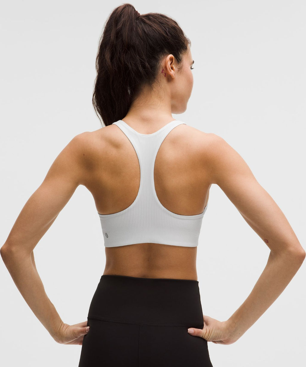 All-Time Hero Ribbed Sports Bra *Medium Support, B/C Cup White