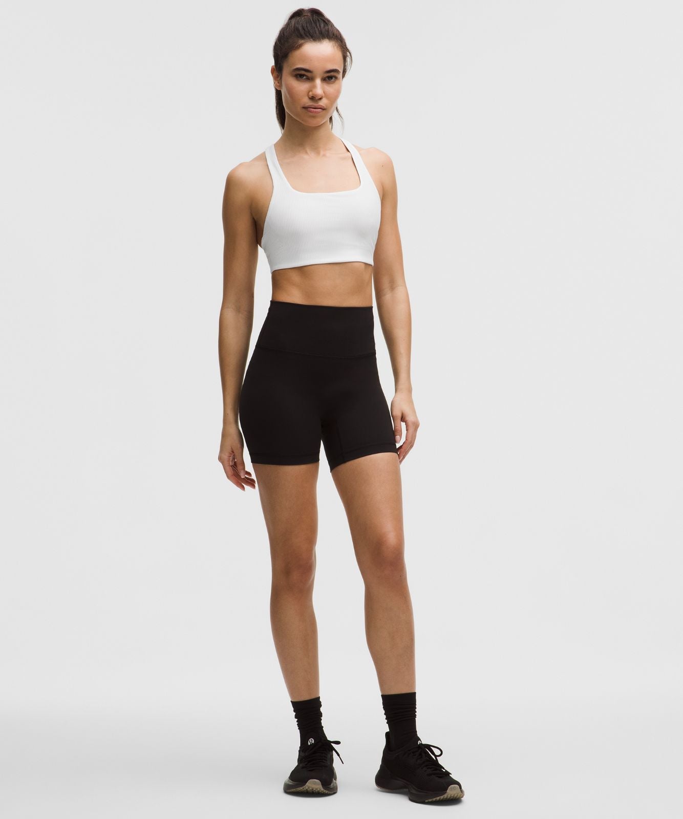 All-Time Hero Ribbed Sports Bra *Medium Support, B/C Cup White