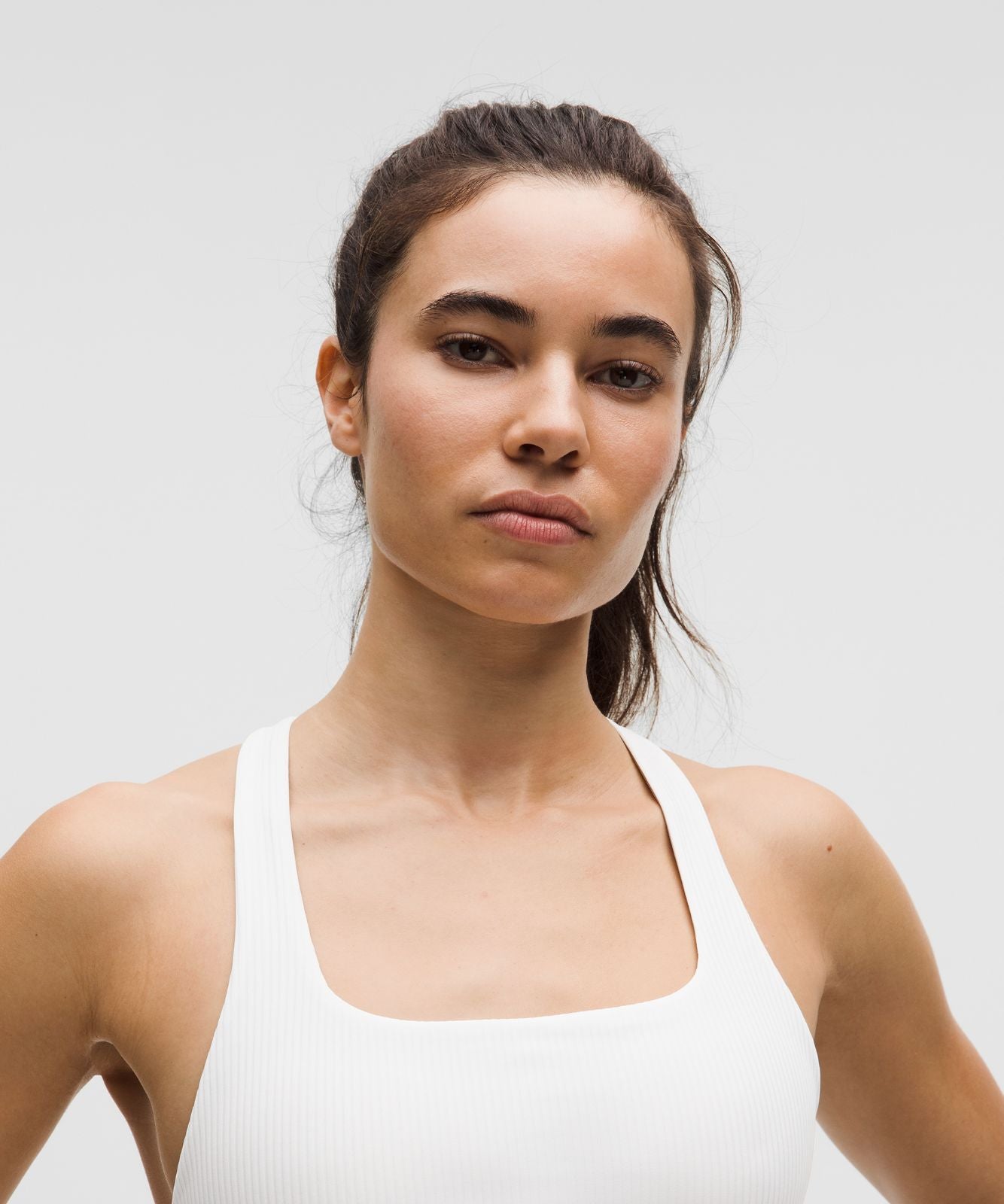 All-Time Hero Ribbed Sports Bra *Medium Support, B/C Cup White