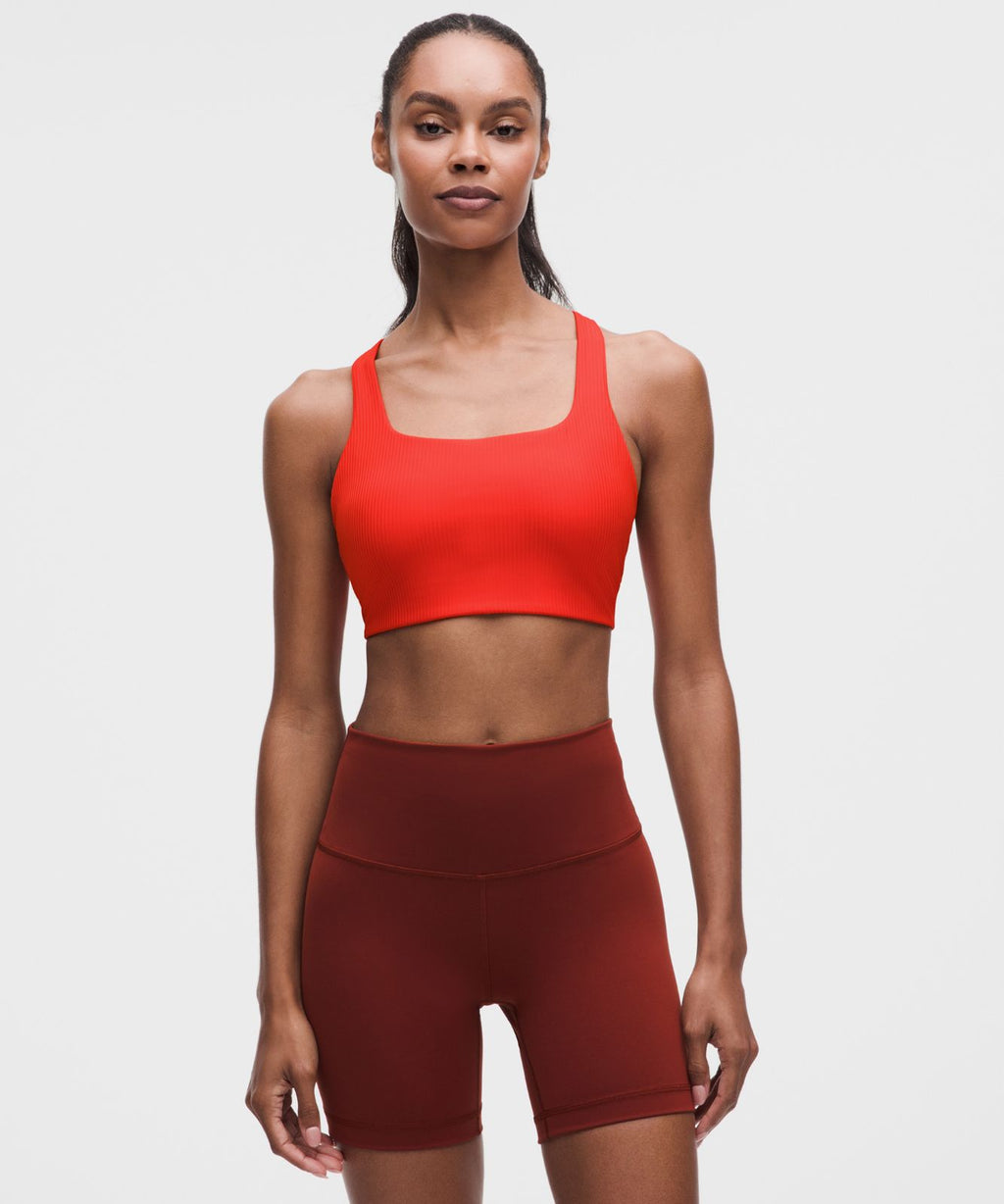All-Time Hero Ribbed Sports Bra *Medium Support, B/C Cup Cherry Ember
