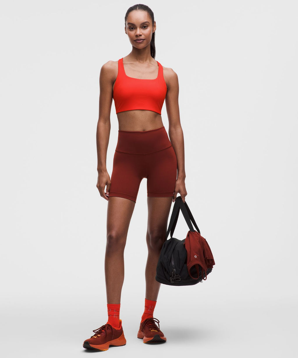 All-Time Hero Ribbed Sports Bra *Medium Support, B/C Cup Cherry Ember