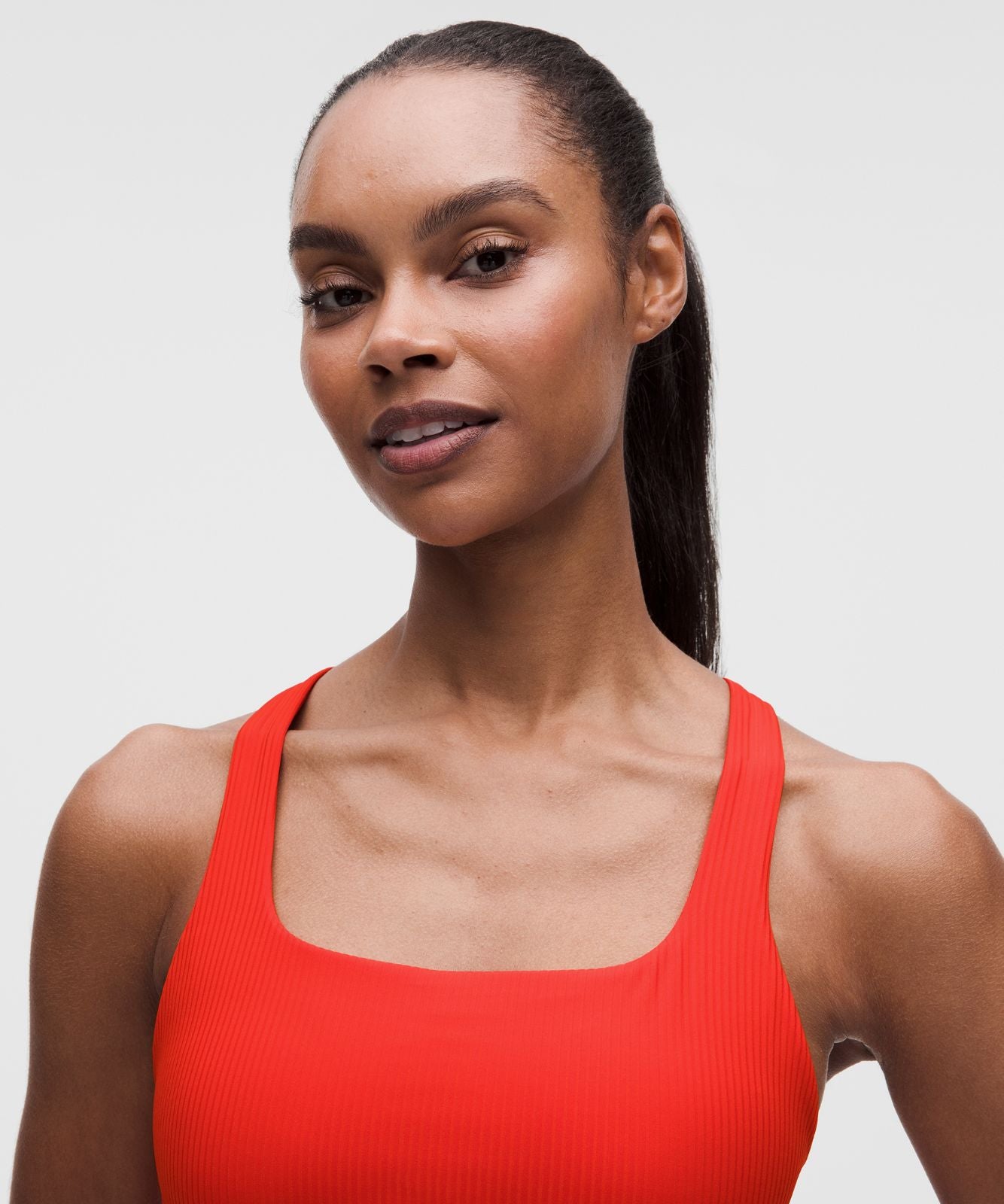 All-Time Hero Ribbed Sports Bra *Medium Support, B/C Cup Cherry Ember