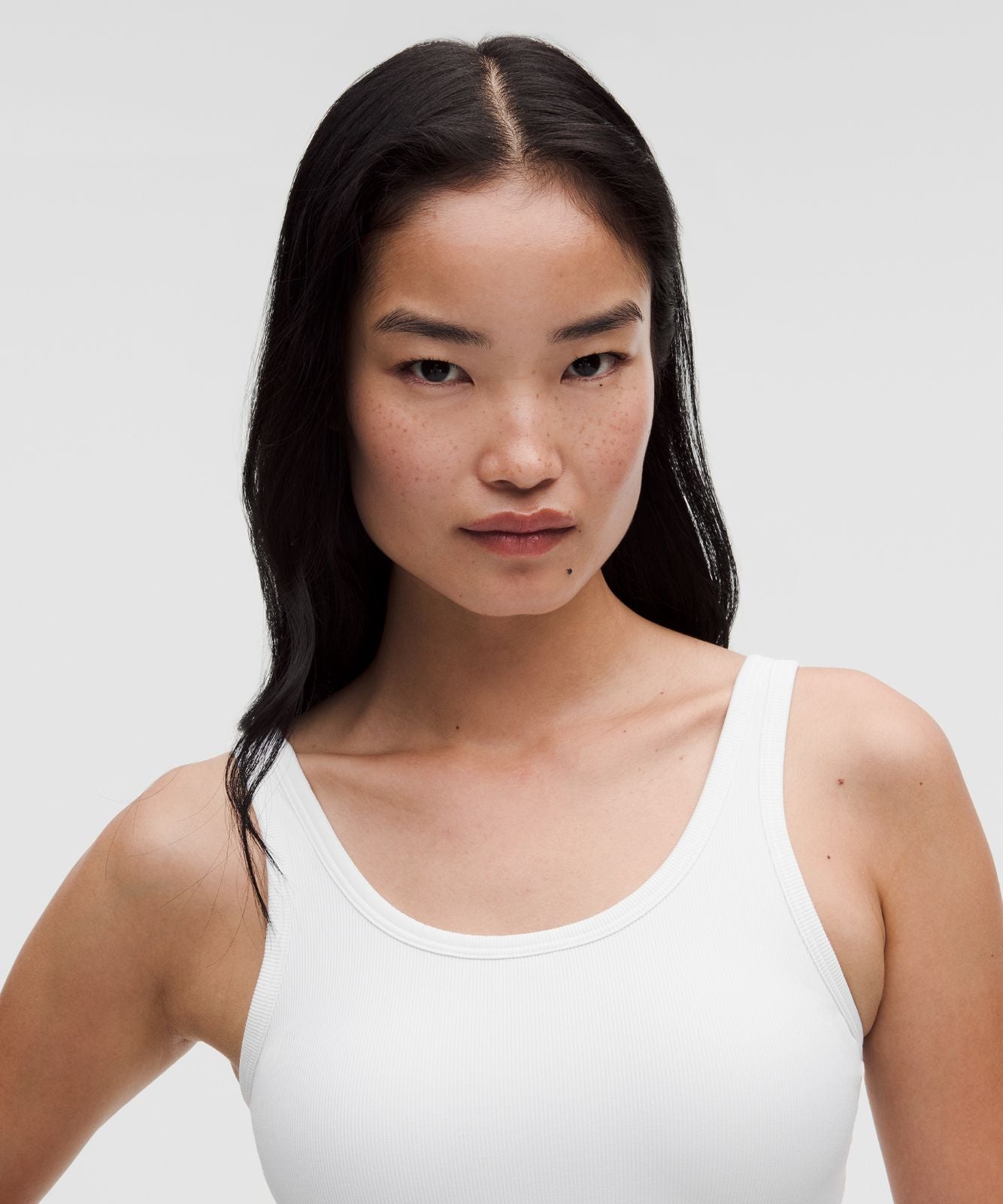 Nulu Ribbed Scoop-Neck Bra *Light Support, B/C Cup White