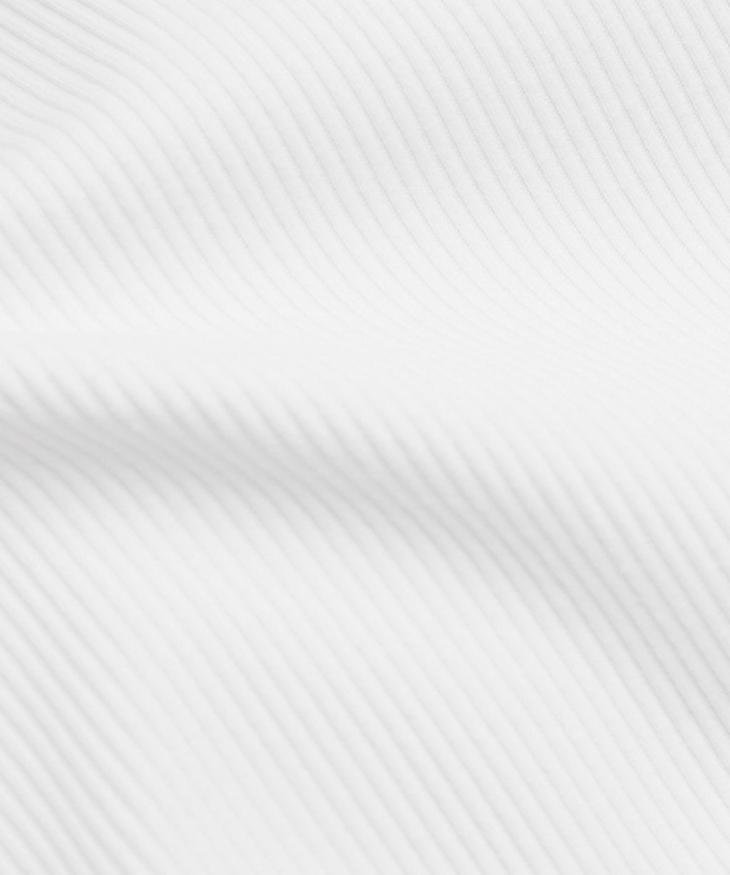 Nulu Ribbed Scoop-Neck Bra *Light Support, B/C Cup White