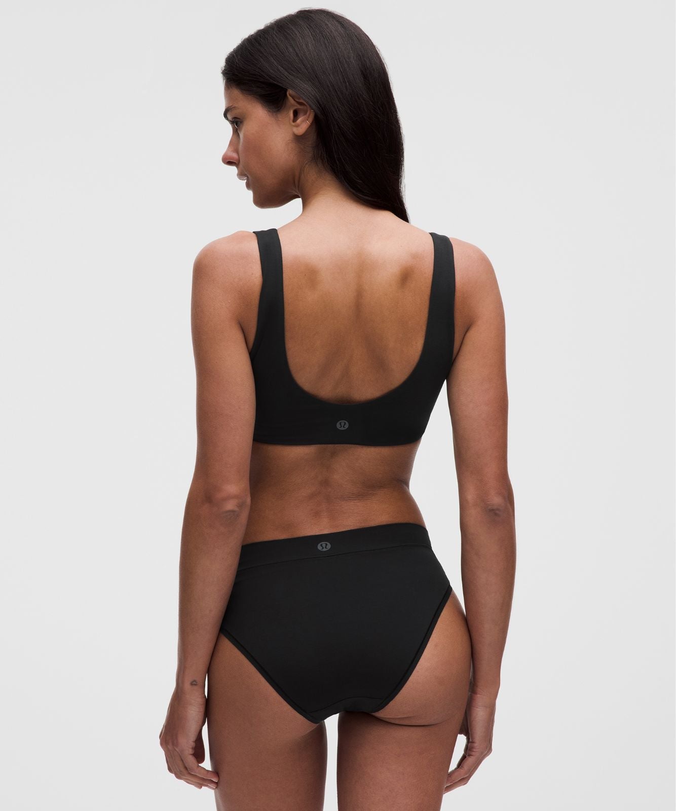 UnderEase Scoop-Neck Bralette A-C Cups *Wordmark Black