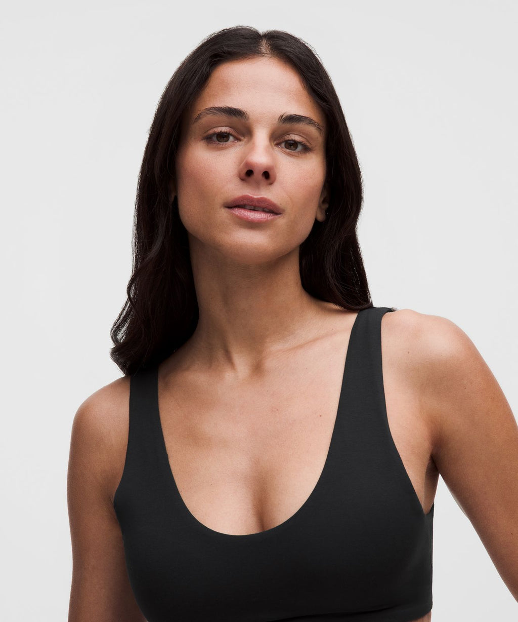 UnderEase Scoop-Neck Bralette A-C Cups *Wordmark Black