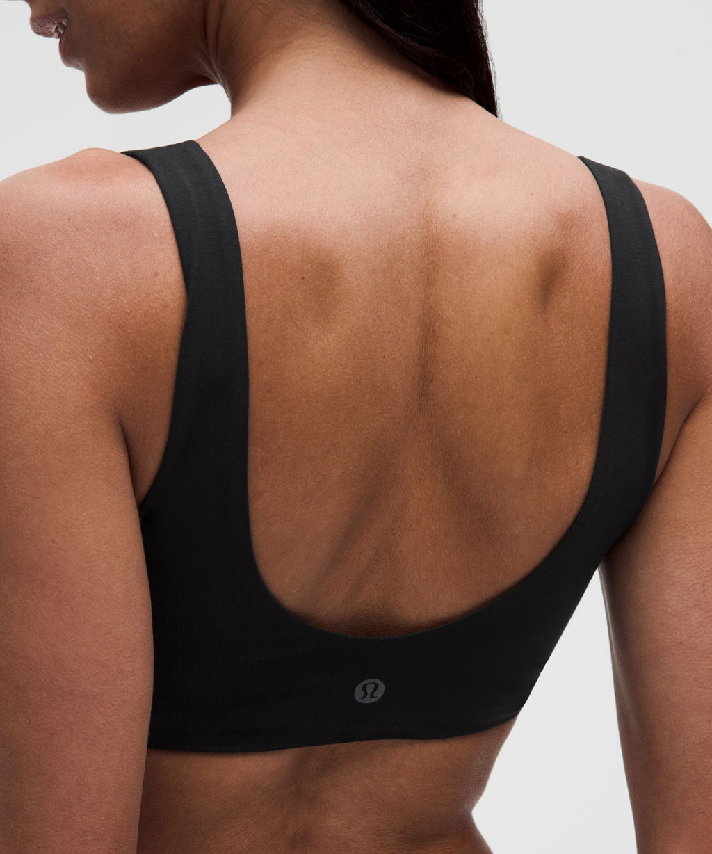 UnderEase Scoop-Neck Bralette A-C Cups *Wordmark Black