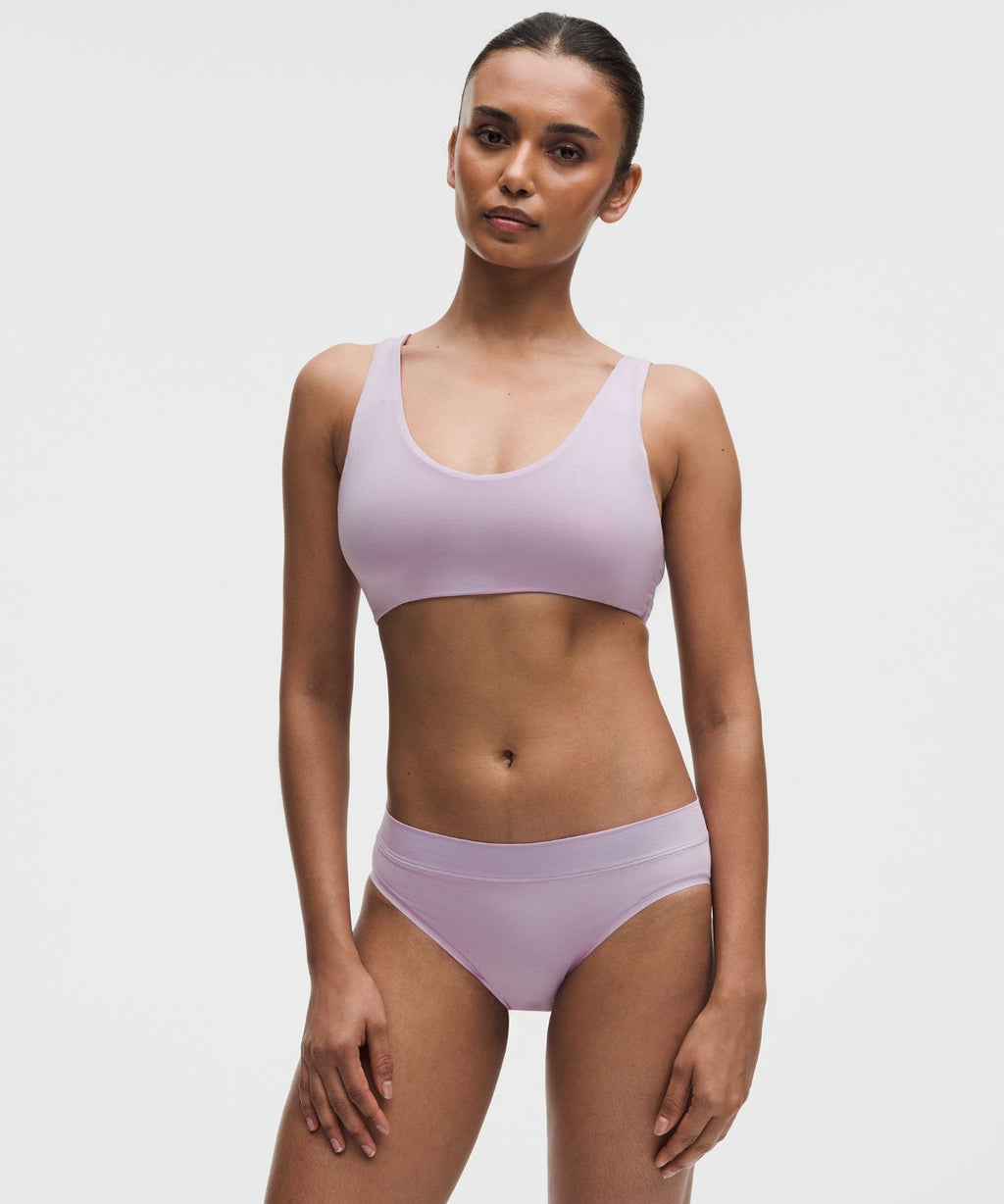 UnderEase Scoop-Neck Bralette A-C Cups *Wordmark Lilac Play