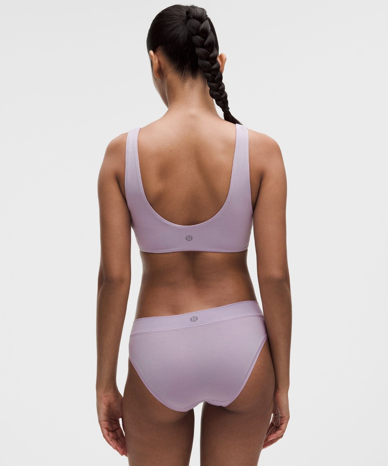 UnderEase Scoop-Neck Bralette A-C Cups *Wordmark Lilac Play